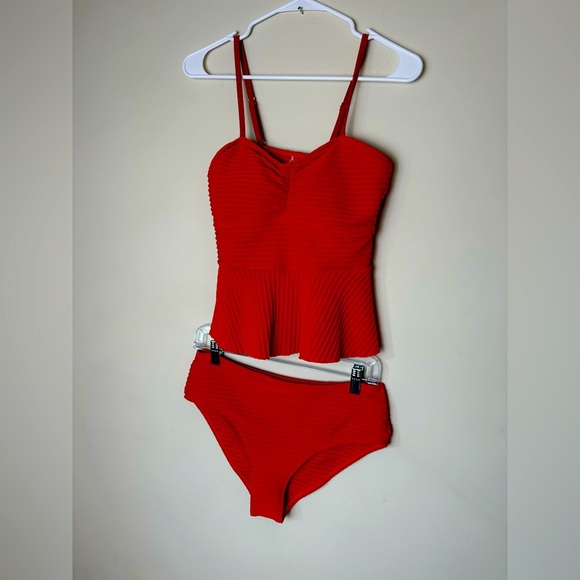 Cupshe Bold Orange Textured Swimwear. NWT - Picture 1 of 10